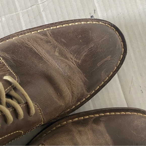 Men Cole haan brown distressed leather loafers size 9M (b42) - Picture 5 of 8